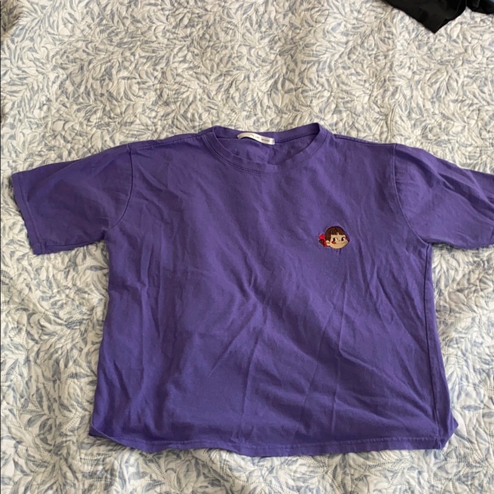 Cute cartoon embroidered shirt